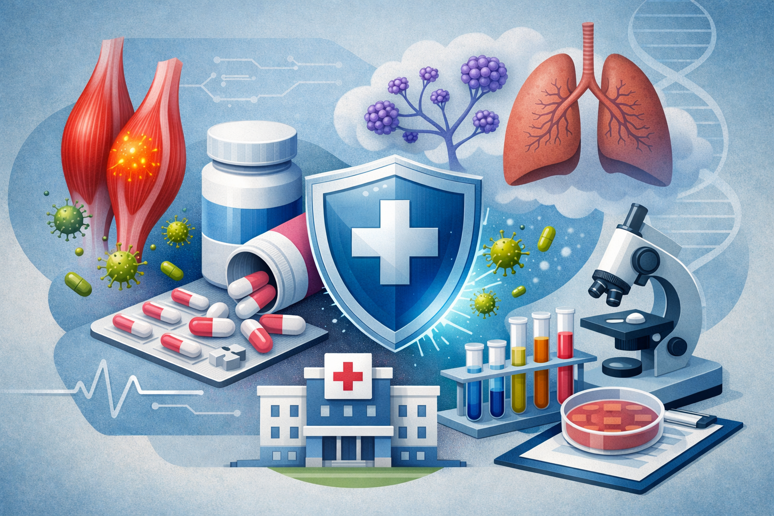 TMP/SMX use was linked to fewer severe infections in IIM